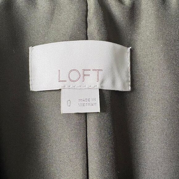 Loft Women's Green Houndstooth Blazer - Picture 5 of 8